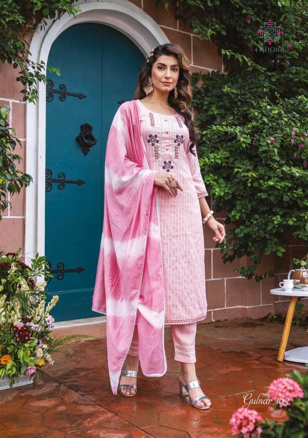 4 Choice Gulnar Fancy Fancy Kurti With Bottom Dupatta Collection